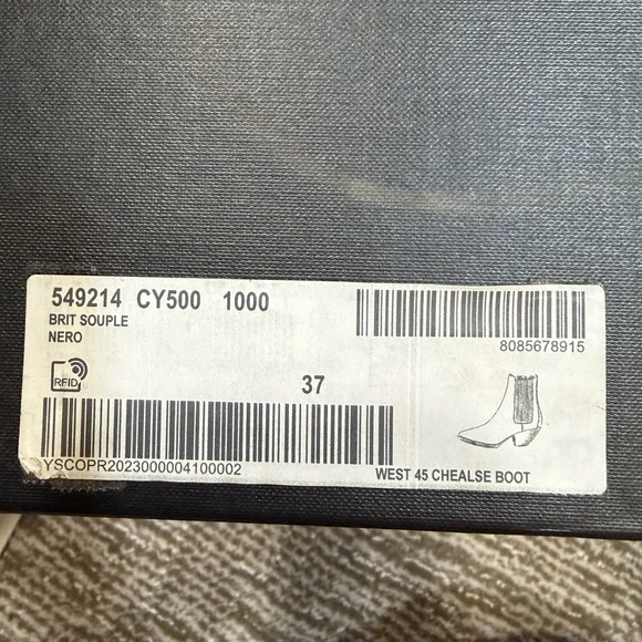 NWT - SAINT LAURENT Calfskin Brit Souple Ankle Boots - Picture 7 of 7